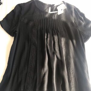 Black detailed blouse